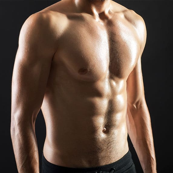 Dr. Steinbrech uses special techniques to maintain masculine characteristics of the body while creating appropriate curvature in every step of body contouring.